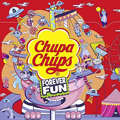 Chupa Chups Best of Lollipop-Eimer, 150 Lutscher in der Aufbewahrungsdose