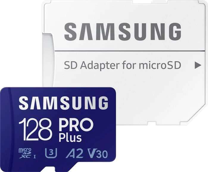 Amazon: Samsung PRO Plus 128GB microSDXC UHS-I U3 160MB/s Full HD & 4K UHD Speicherkarte inkl. SD-Adapter (MB-MD128KA/EU)