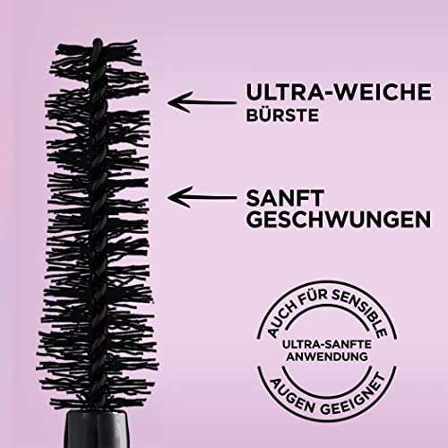 L'Oréal Paris Mascara im Doppelpack, Schwarze Wimperntusche für Länge und Volumen, Lash Paradise, Schwarz, 2 x 6 ml