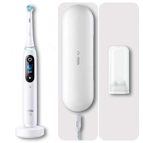 Oral-B iO 9 Elektrische Zahnbürste, Lade-Reise-Etui, white alabaster für 157,99€ (+ evtl. 30€ Cashback)