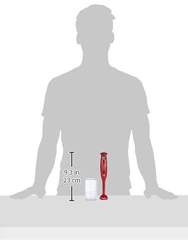 Theo Klein 9566 Bosch Stabmixer rot, Kindersichere Nachbildung mit rotierenden Klingen-Attrappen