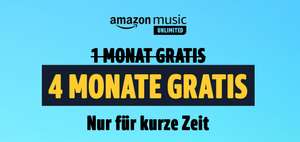 Amazon Music Unlimited: 4 Monate gratis für Prime Neukunden, 3 Monate für nicht Primer