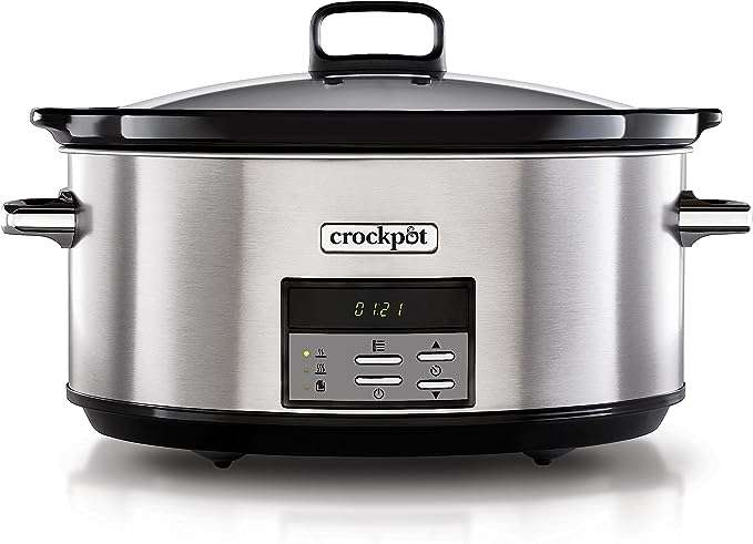 Crock-Pot CSC063 Digital-Schongarer Slow Cooker | einstellbare Garzeit | 7,5 Liter