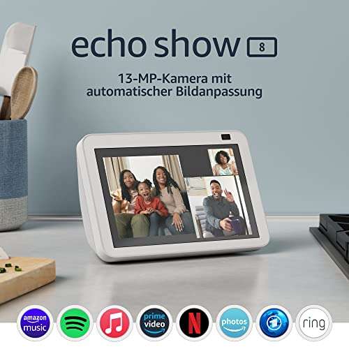 Echo Show 8 (2. Generation) od. Echo Show 8 + Hue White E27 Birne