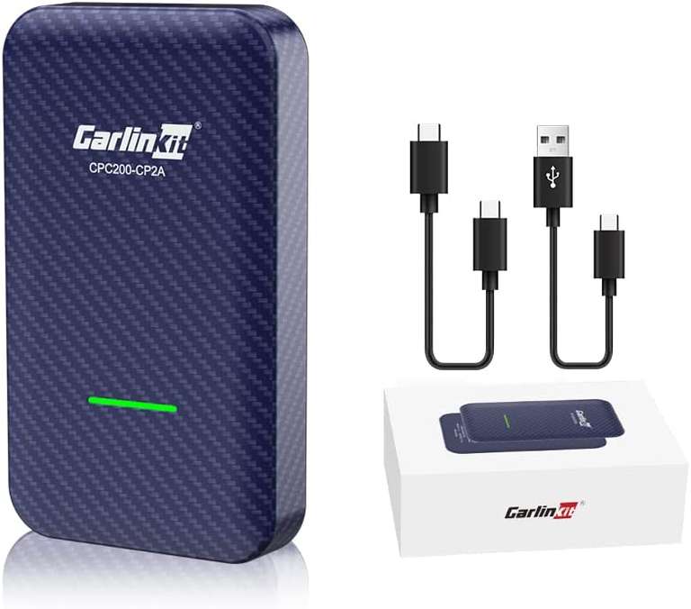 Carlinkit 4.0 Wireless Apple CarPlay & Android Auto 2-in-1-Adapter, für kabelgebundene CarPlay-Autos ab BJ 2016