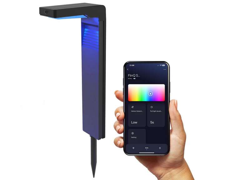 2x FlinQ Gaia Smart Gartenleuchte RGB