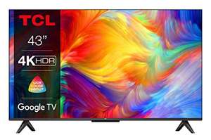 TCL 43P739 43 Zoll Fernseher, 4K HDR, Ultra HD, Smart TV, rahmenlos