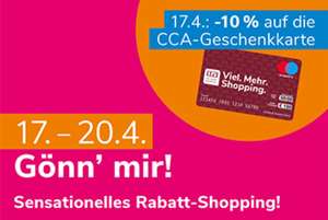 10% auf CCA Geschenkkarten bis maximal 150 Euro