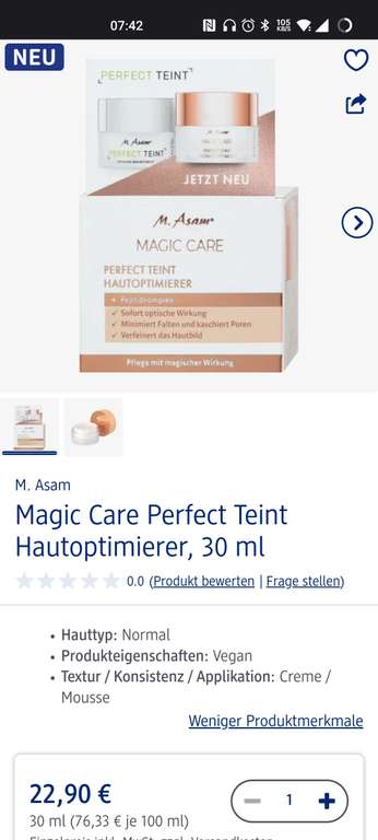[funzt jetzt] Gratis Magic Care Perfect Teint Hautoptimierer bei dm Onlinebestellung/Express-Abholung i.W.v. €22,90