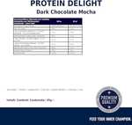 Multipower Protein Delight Eiweißriegel – 18 x 35 g Protein Riegel Box (630 g), Leckerer Energieriegel – Dark Chocolate Mocha
