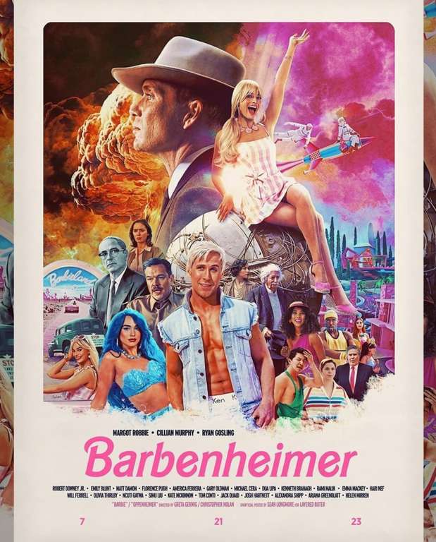 Barbenheimer - Premiere von Oppenheimer und Barbie am 21.07.