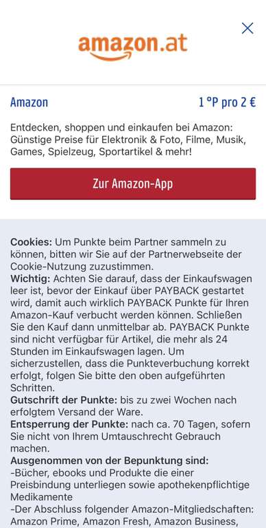 Payback Österreich hat Amazon als neuesten Partner! Mit jedem Einkauf Punkte sammeln.