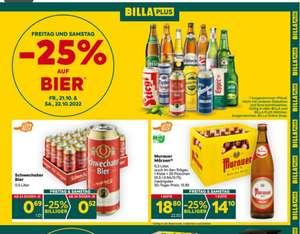 -25% auf Bier beim Plus und beim Billa 21.10.-22.10.