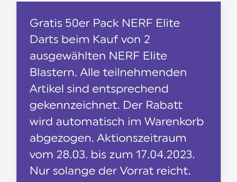 NERF Elite 2.0 50er Nachfüllpackung AB 2 ELITE 2.0 BLASTER GRATIS