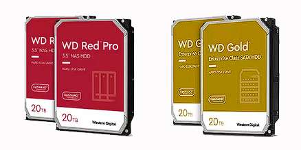 Western Digital: 2x 20TB WD Red Pro oder 2x 20TB WD Gold
