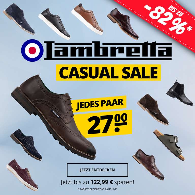 Sportspar: Lambretta Casual Schuhe Sale jedes Paar für 27€