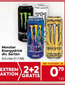Monster Energy Drink 2+2 gratis bei 4 Dosen je 79 Cent Billa/Plus 01.02.-07.02.