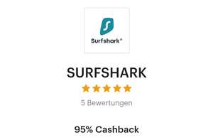 95%Cashback auf den 2jahres Vertrag von SurfShark