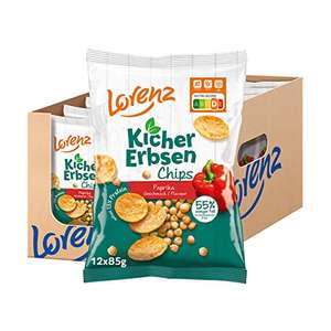 Lorenz Snack World Kichererbsenchips Paprika, 12er Pack (12 x 85 g)