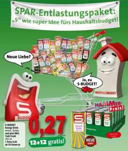Spar S-Budget Energy Drink 12+12 gratis - SPAR / EUROSPAR / INTERSPAR