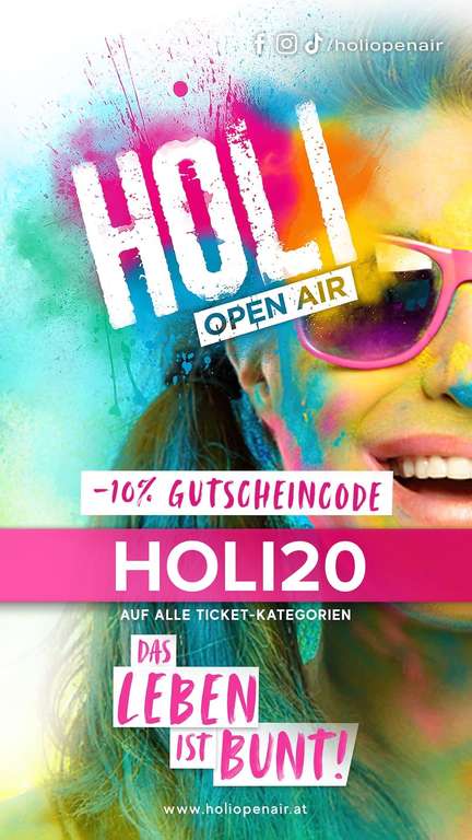 10% Gutscheincode Holi Festival