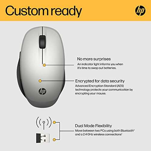 HP Dual-Mode Mouse 300 silber, USB/Bluetooth
