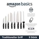 Amazon Basics Premium Messerblock, 9 Stück, Schwarz