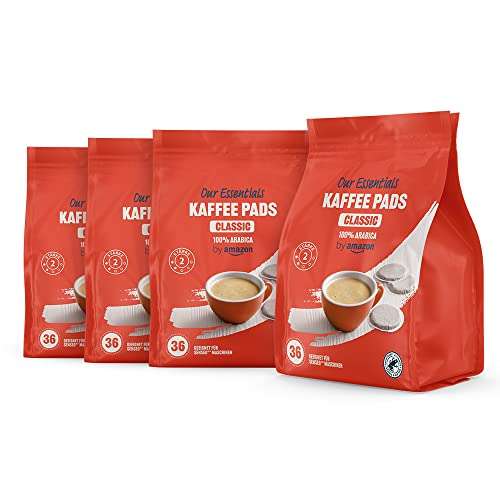 Amazon Kaffeepads Classic 100% Arabica, 4 x 36 Pads