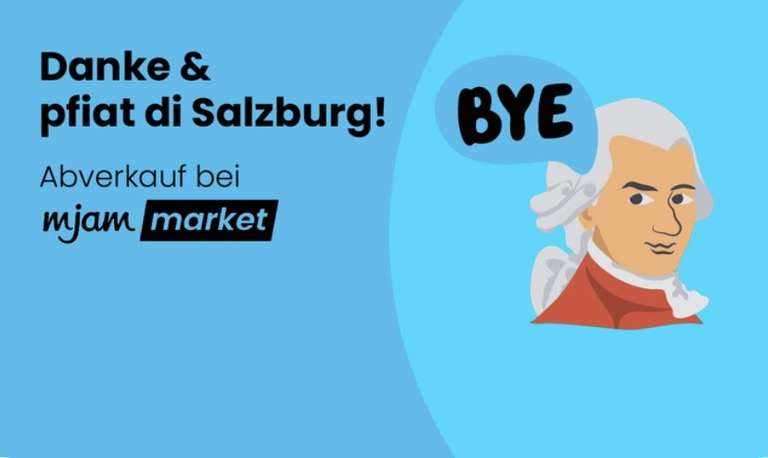 Lokal MJAM Market Abverkauf in Salzburg/ zusätzliche Gutscheineinlösung möglich