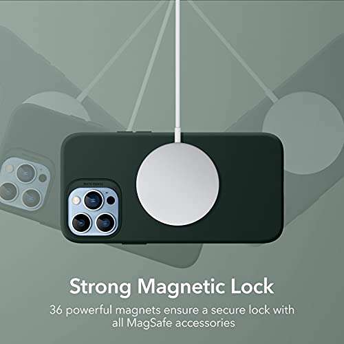 ESR HaloLock iPhone 13 Pro MagSafe Silikon Hülle in Schwarz oder Grün