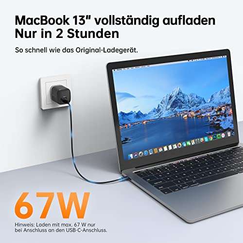 NOVOO 67W USB C Ladegerät GaN Ⅲ USB C Netzteil