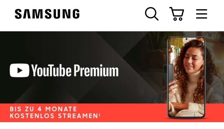 Youtube Premium 4 Monate gratis mit Samsung Geräten