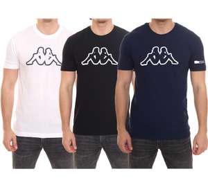 Kappa Herren 100% Baumwoll T-Shirts in Blau, Schwarz oder Weiß / Größe M-XXL