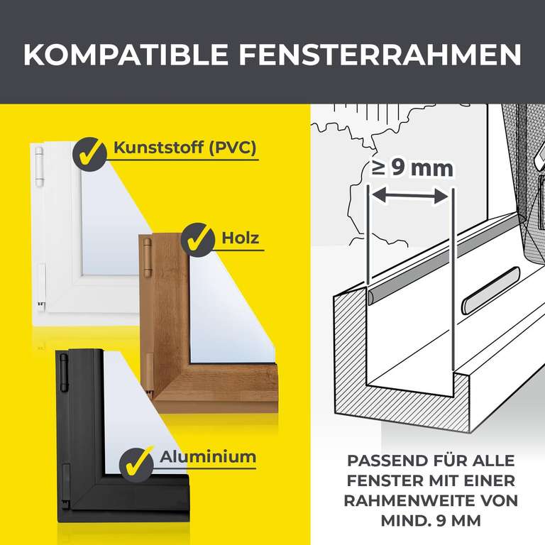 EASYmaxx Fliegengitter für Fenster mit Magic Click – 4 Stück, aktuell bei Amazon, ab 25,58€ at Amazon