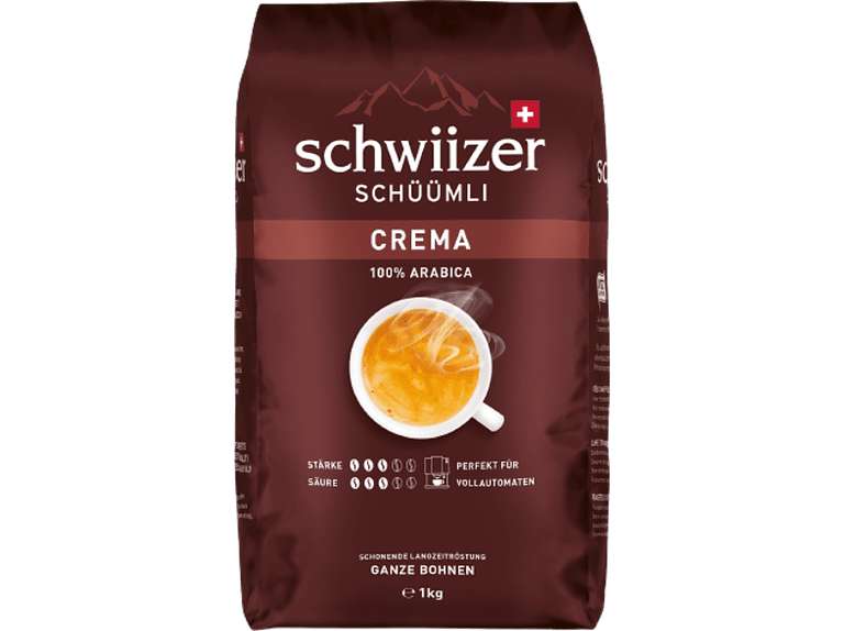 Schwiizer "Schüümli Crema" Ganze Kaffeebohnen (1kg)