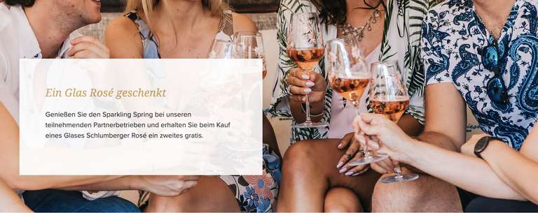1+1 Glas Schlumberger Rosé gratis
