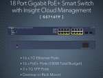Netgear GS716TP Smart Switch | 16x Gigabit-Ethernet | PoE+