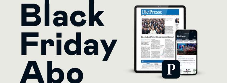 „Die Presse“ Digital im ersten Jahr um nur 11€ pro Monat- Black Friday Digital-Abo