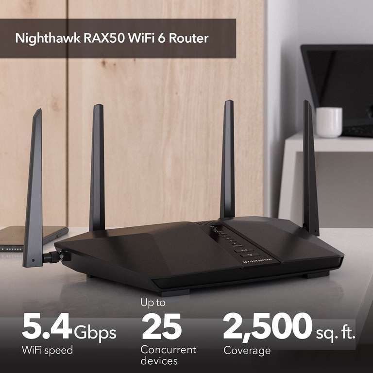NETGEAR RAX50 WiFi 6 Router AX5400