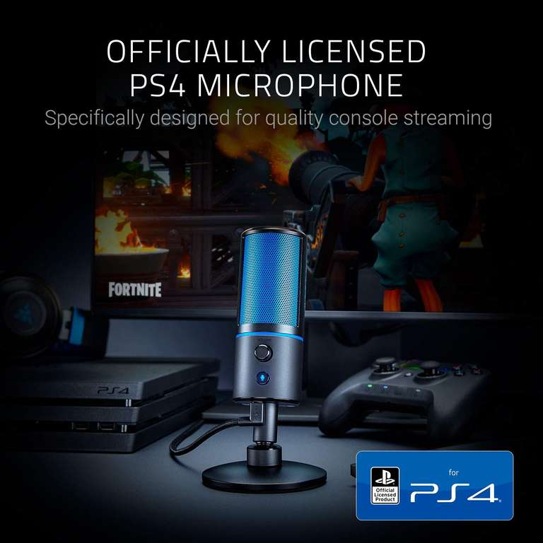 Razer Seiren X für Playstation - USB Kondensator-Mikrofon für Streaming auf der PS4 und PS5