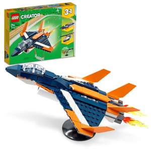 LEGO Creator 31126 3-in-1 Überschalljet, Flugzeug, Hubschrauber und Boot