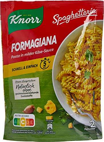Knorr Nudel-Fertiggericht Formagiana, 163 g bei 15 % Sparabo EUR 1,04 -(sonst 1,22)