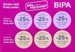 BIPA: 25% Sticker & online Codes