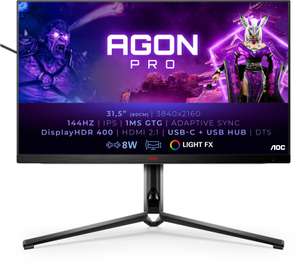 AOC Agon AG324UX, 31.5" 4K UHD Gaming Monitor, 144Hz
