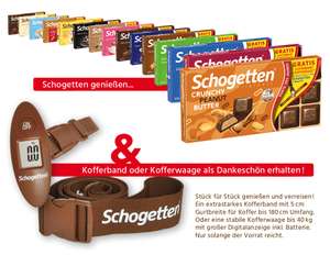 Schogetten - GRATIS Kofferband oder Kofferwaage
