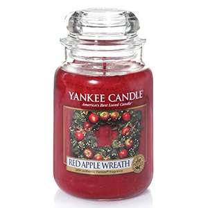 Yankee Candle Duftkerze im Glas (groß) 623g – bis zu 150 Stunden - Christmas Magic, Christmas Cookie oder Red Apple Wreath