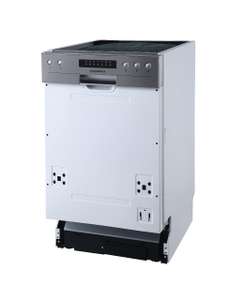 Respekta Spülmaschine teilintegriert 45 cm/Einbau-Geschirrspüler mit flexiblem Besteckkorb