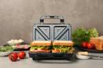 Bestron XL Sandwichmaker, Antihaftbeschichtet für 2 Sandwiches, inkl. automatischer Temperaturregelung & Bereitschaftsanzeige, 900 Watt