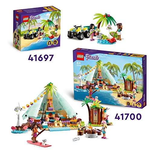 LEGO 41700 Friends Glamping am Strand, Abenteuer-Camping-Set