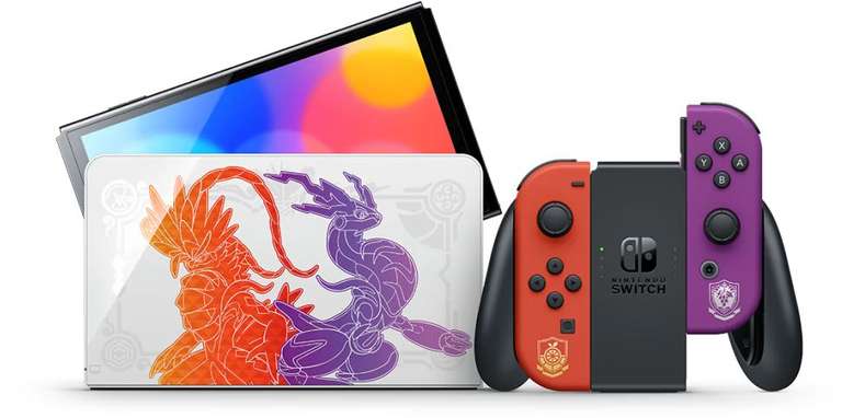 Nintendo Switch OLED - Pokémon: Karmesin & Purpur Edition schwarz/rot/violett